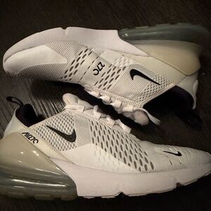 Nike Air Max 270 White and Black Sneakers